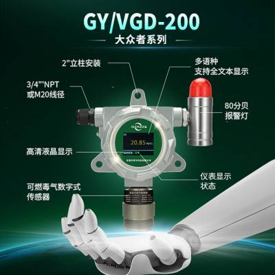 一氧化氮气体浓度检查仪供应 GY/VGD-200-NO 一体化声光报警