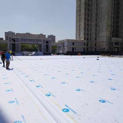 洛阳市地下车库顶板PE1.4 2.0排水板海绵城市专用排水系统厂家直供