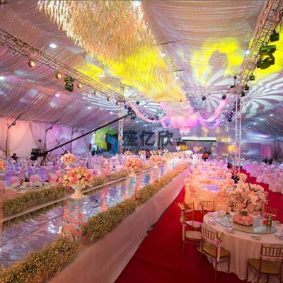 农村大棚婚礼农村钢架喜棚婚庆篷房出售铝合金婚庆篷房价格lw2001