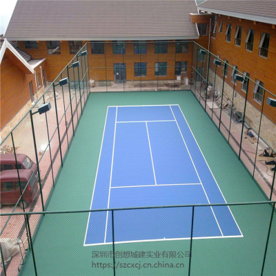 硅PU球场施工易发生问题分析 深圳硅PU网球场施工