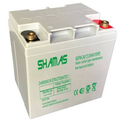 SHAMAS淞森蓄电池6GFM-24铅酸电池12V24AH/20HR应急电源配套