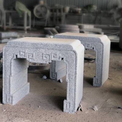 定制石雕花架室内庭院中式花台摆件户外方墩长凳青石盆景底座石雕