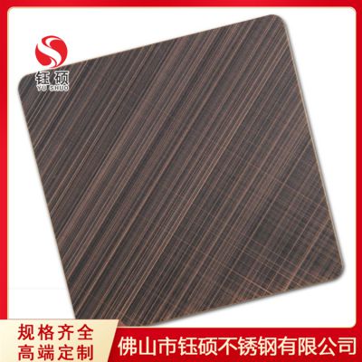不锈钢板材市场_褐色拉丝不锈钢304电梯装饰板