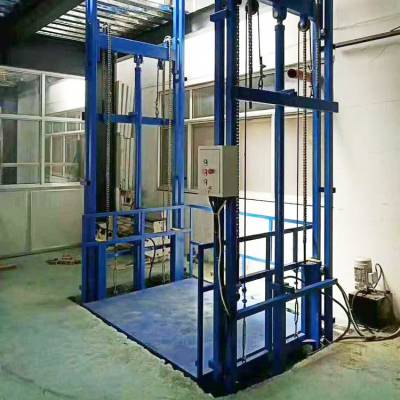 揭阳工厂定制导轨式液压货梯 小型提升机 链条式液压升降平台