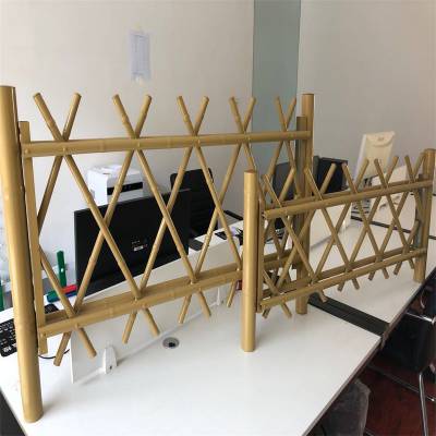 竹篱笆花园围栏菜地仿竹管护栏景区竹节景观铁艺栅栏