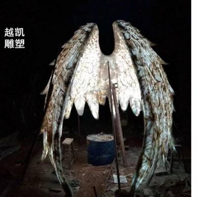 立体羽翼雕塑景观 软装类摆件 抽象展翅景观雕塑 街边样品翅膀系列