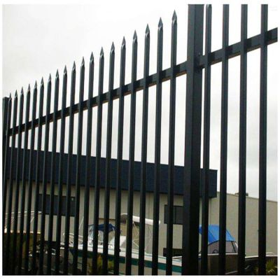 凯萨护栏 静电喷涂铁艺围墙护栏 1.5米高三横梁围墙栏杆