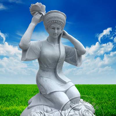 00广东 番禺区欧式美女搔首弄姿造型人造石雕砂岩塑像定做,西方少女