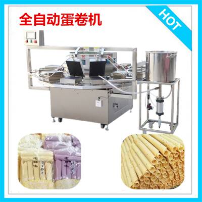 烘焙面包房定制方格板条纹板全自动蛋卷机
