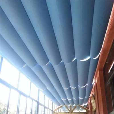 朝阳区室内电动折叠天棚帘钢丝天棚帘阳光房商场电动遮阳天棚帘生产