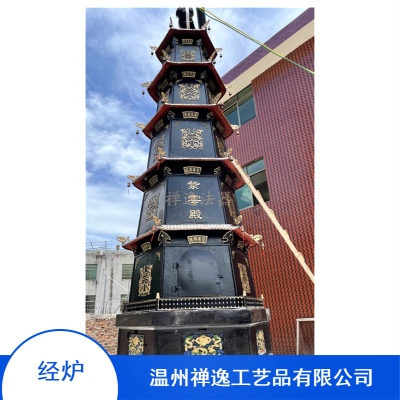庵堂铸铜喷金圆形烧纸炉供应