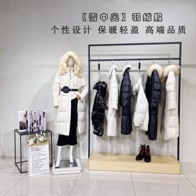 雪中奥羽绒服批发 冬季防寒服女装货源