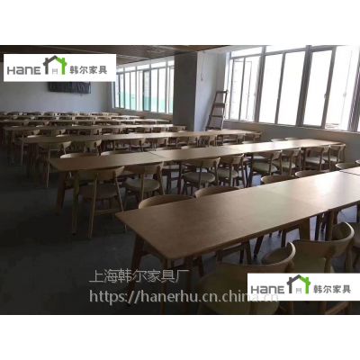 饭堂四连体餐桌椅 江浙沪学校食堂餐厅桌椅员工连体餐桌 韩尔现代品牌