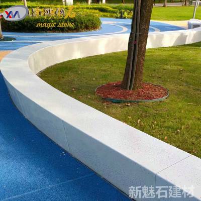 广东厂定制透光石发光水泥凳 透光混凝土异形座凳