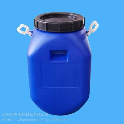 50公斤黑盖蓝桶 大桶包装 PE广口塑胶方桶生产厂家