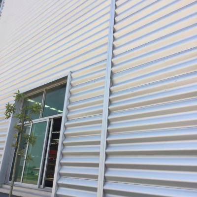 杭州厂家 生产安装4S店外墙横铺装铝镁锰波纹板 0.8mm 氟碳烤漆铝合金波纹板