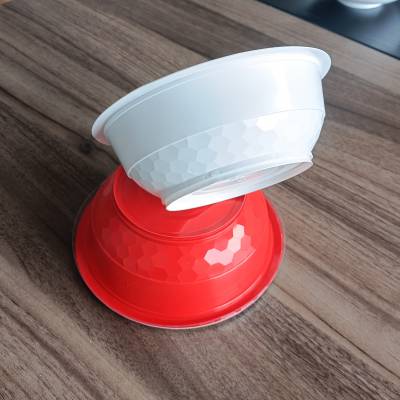 鑫邦定制 耐高温蒸煮梅菜扣肉碗 可封口食品包装碗 乳白色PP塑料碗