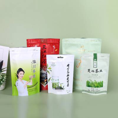 彩印茶叶铝箔自立自封袋 休闲塑料包装食品袋 红茶绿茶包装袋印刷