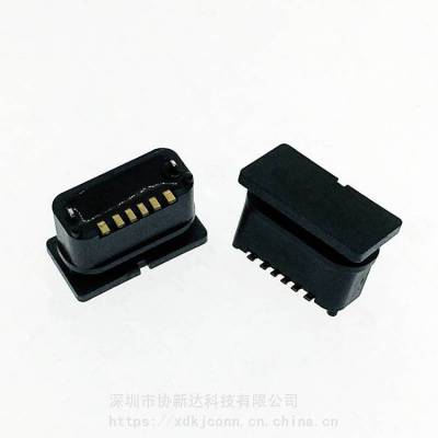 TYPE C立贴防水母座 6PIN 直立式SMT防水插座 USB3.1 立式180°贴板防水插座