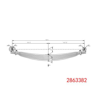 前钢板弹簧平衡悬架 2863382