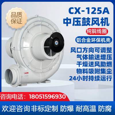 CX-125A中压风机2.2KW锅炉送风助燃蒸汽输送防爆耐高温中压鼓风机