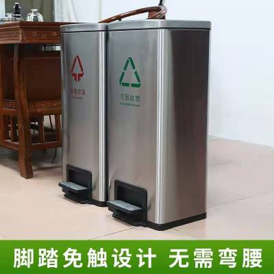 公园分类果壳箱 景观木条果皮箱 无锡镀锌板烤漆垃圾桶