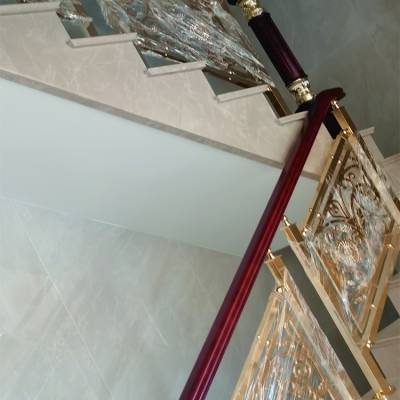 生产现代装饰 欧美宫廷风铝镀金设计楼梯扶手ysA0067