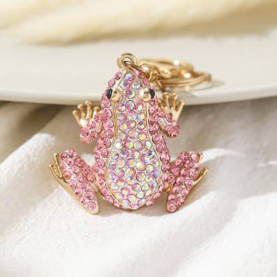 粉色青蛙镶钻饰品深圳金属饰品厂