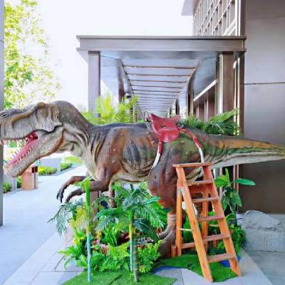 景区公园恐龙模型摆件定做 硅胶大型仿真恐龙出售