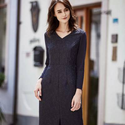 潮牌大码女装中大淑女装连衣裙梦莎奴秋 广 州石井女装批发基地