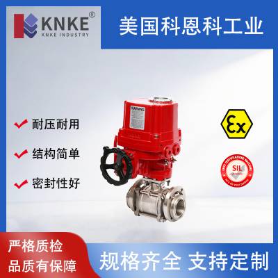 进口电动卡箍球阀 工业与食品通用 高标准洁净应用 美国KNKE科恩科