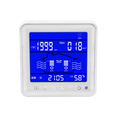 新风智能控制器KF-600E 可检测pm2.5 co2 可贴牌