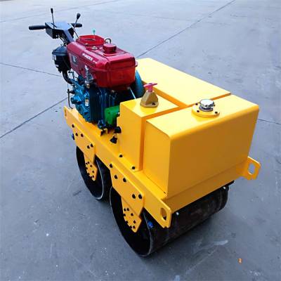 小型路面压路机 手推式单轮压地机 600液压震动压土机
