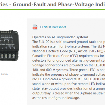 EL3100接地故障和相位电压指示器