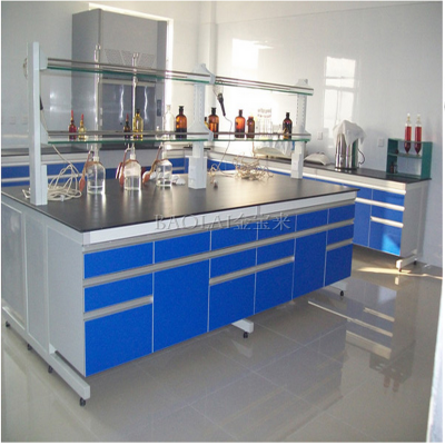 化学实验室通风柜环保 理化生实验室家具台柜销售 曲江带水槽实验桌