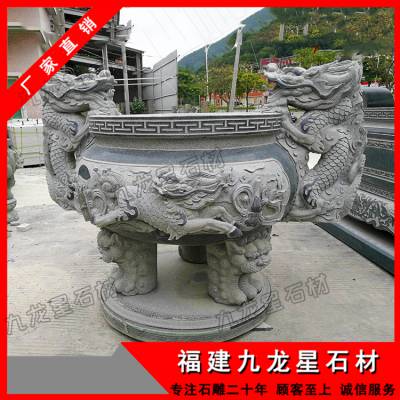 青石香炉 石雕香炉价格 寺庙古建工艺品 