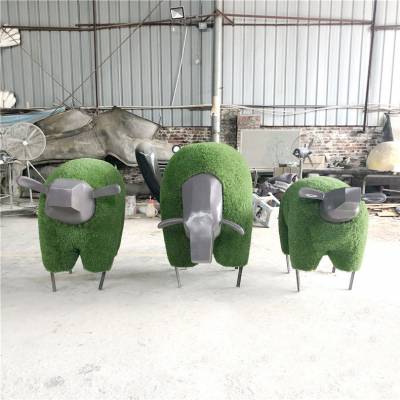 玻璃钢雕塑绿植大象仿真植物绿雕各种造型厂家供应