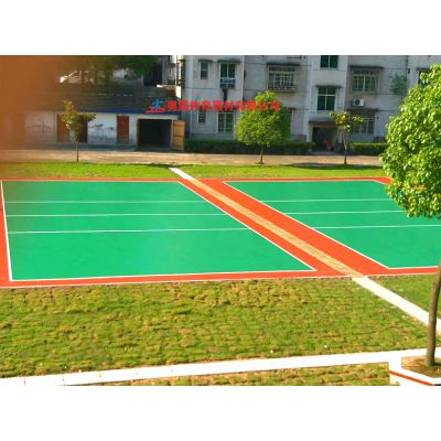长沙市第三代改性硅PU特殊材质运用于望城区各个学校篮球场地面