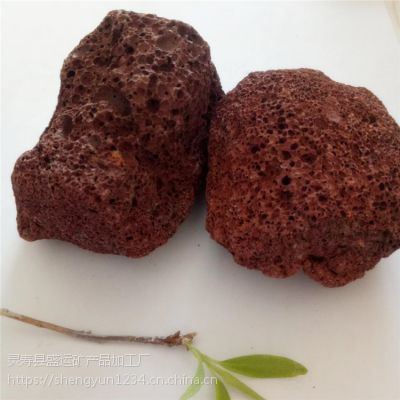 河北火山石厂家 火山石价格 红色玄武岩颗粒 浮石颗粒 规格1-3mm 无