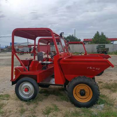 河北唐山柴油四轮翻斗车全液压四轮蹦蹦车工地短途运输翻斗车