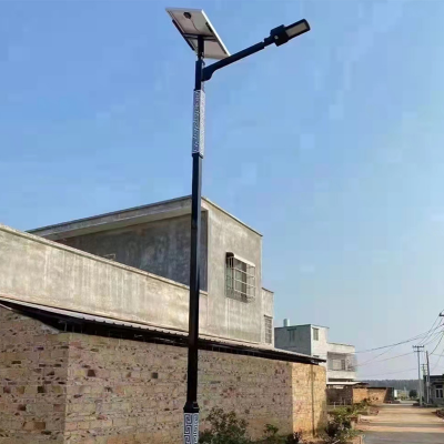 博尔勃特 农村太阳能路灯8米海螺臂热镀锌路灯杆