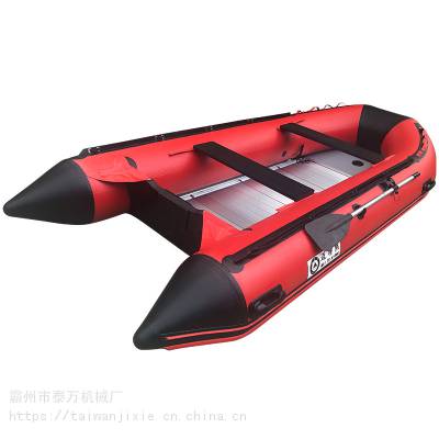 泰万水上救援充气皮划艇 铝合金船冲锋舟可承载12人橡皮艇