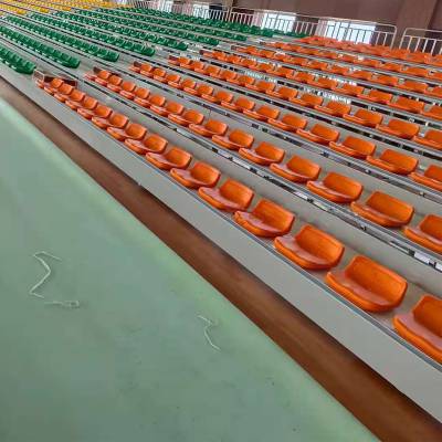 湖南长沙金伙伴体育设施*** 篮球馆伸缩看台 体育场馆阶梯看台 移动