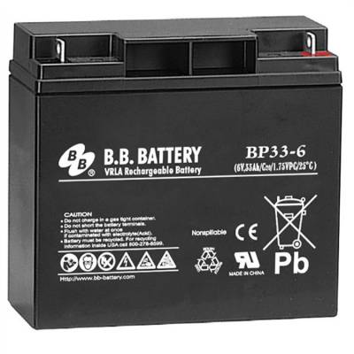 B.B美美蓄电池BP33-6免维护6V33AH/20HR铁路数据中心应急灯电池
