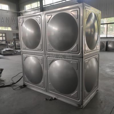 不锈钢材质水箱厂家,不锈钢材质水箱厂家采用单元矩形板材成型薄板组成,方形水箱QWBXGSX-813吨