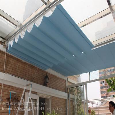 阳光房玻璃顶遮阳天棚帘手动电动隔热帘防晒降温 上门设计测量