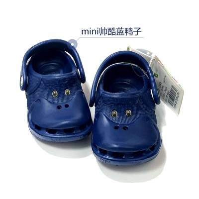 2020新款polliwalks童鞋可爱卡通鸭洞洞鞋儿童亲子拖鞋户外休闲沙滩鞋防滑凉鞋春夏