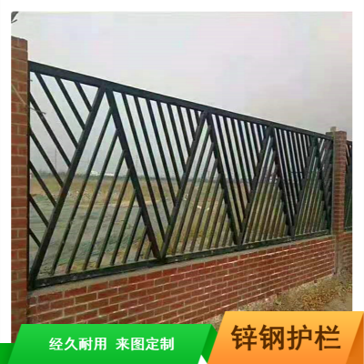 1.8米小区围墙护栏厂家价格_河北喷塑防护栏_小区锌钢护栏