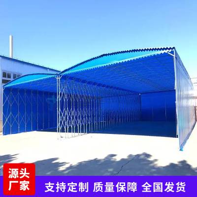 唐山大型悬空电动推拉雨棚活动仓库雨棚排挡雨棚