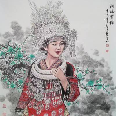 徐岩大师国画作品 大师简介 实物图展示 定制画作品